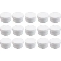 Doserie Kuhn Dose für Salben, Cremes oder Kleinigkeiten (Füllvolumen 6 ml, Höhe 17 mm, 15 St., Salbendosen mit passenden Deckeln), Salbentiegel, Salbenkruke, Cremedose