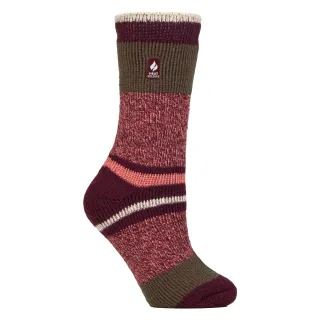 Damen Weiche Warme Winter Streifenmuster Thermo Socken