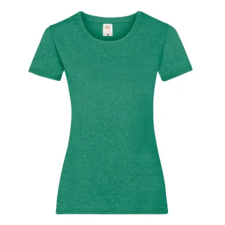 Fruit Of The Loom Damen/Damen Lady-Fit Valueweight Kurzarm T-Shirt (5er Pack) (Retro Heather Green)