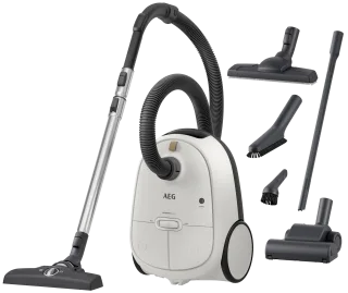 AEG Bodenstaubsauger "HYGIENIC 6000 (AB61H6SW)" 850 W mit Beutel hohe Saugleistung, inkl. Zusatzdüsen, 50 % Recyclingkunststoff