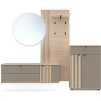 Innostyle Garderoben-Set Pisa Garderoben-Set, (4-St), 4-teilig, LED-Beleuchtung, ABS-Kante, Soft Close
