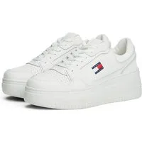 Tommy Jeans TJW RETRO BASKET FLATFORM Keilsneaker, Plateau, Freizeitschuh, Schnürschuh, mit Lochmuster, im Basket-Look