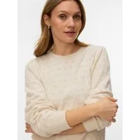 Vero Moda Strickpullover VMDOFFY STITCH LS O-NECK PULLOVER NOOS Materialmix, regular fit