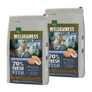 REAL NATURE WILDERNESS Trockenfutter Katze, Adult, Fresh Fish, Lachs 2x2,5 kg