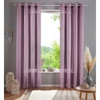 OTTO home Gardine Mara (1 St), Ösen, transparent, transparent, Leinen Optik, monochrom, basic