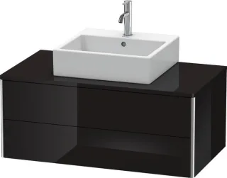 Duravit XSquare Konsolenwaschtischunterbau wandhängend Schwarz Hochglanz 1000x548x400 mm - XS4911040 XS491104040