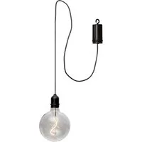 STAR TRADING LED-Hängeleuchte Hängeleuchte Bowl, Timerfunktion, LED fest integriert, Warmweiß, Glaskugel, warmweißes Filament-Licht, Batteriebetrieb, Timer