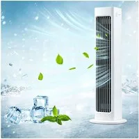 MOPUEA Akku-Standventilator Mini Luftkühler tragbar Akku 4000mAh leise 60 Grad Oszillation, Kabellos, leise, flexibel nutzbar, ideal für kleine Räume