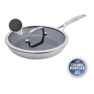 ZWILLING Peak Bratpfanne mit Deckel 26 cm, 18/10 Edelstahl, Silber