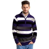BlauerHafen Strickpullover Herren High-neck Sweater Half Zip lange Klassische Baumwolle Jumper