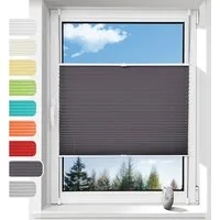 OUBO Plissee ohne Bohren Klemmfix, lichtdurchlässig Rollo, Lichtschutz, Easyfix, Klemmfix, mit Klemmträger, Sichtschutz und Sonnenschutz für Fenster & Tür