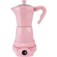 Jocca Espressomaschine Rosa Kaffeemaschine für 6 Tassen und Warmhaltefunktion, Moderner Stil, Campingtauglich, Einfache Handhabung, 480W