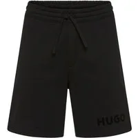 HUGO Sweatshorts Dinkoe elastischer Bund mit Kordel, Relaxed Fit, Logo-Druck