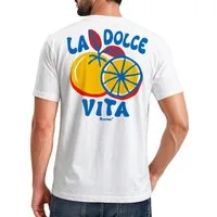 Neverless Print-Shirt Herren T-Shirt La Dolce Vita, Sommer Grafikshirt mit Zitrusfrucht mit Print