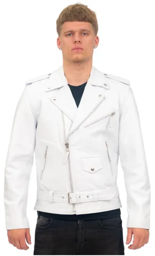 Schwarze Brando-Jacke aus Rindsleder für Herren – Venedig