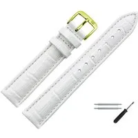 MARBURGER Uhrenarmband 18mm Leder Alligator Prägung