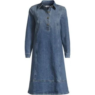 Soft Denim Jeanskleid für Damen in Plus-Größe, Damen, size: plus, Blau, Baumwoll-Mischung, by Lands' End