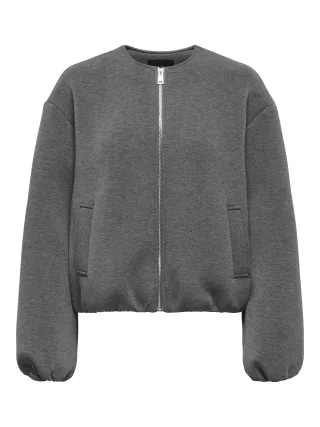 ONLY - ONLELLIE SCUBA JACKET OTW NOOS Dark Grey Melange - Gr. - S