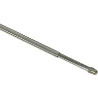 GARDINIA Scheibenstange Vitragestange, Ø 11 mm, 1-läufig, ausziehbar, ohne Bohren, verschraubt, Metall, Serie Vitragestange flachoval Ø 11 mm, 2er-Set