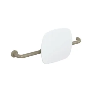 Hewi 801 Rückenstütze 801.51.9261L86 Wandabstand 150mm, Ausführung links, Lehne signalweiß, sand