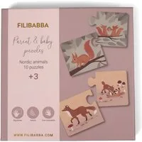 FILIBABBA Puzzle Filibabba Lernpuzzle – 5 Motive: Zählen, Tiere, Wohnen & Zuordnen, 6 Puzzleteile, Papier