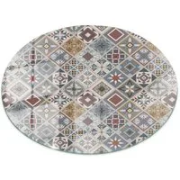 Tulup Tischplatte Ersatzplatte Glas Mosaikmuster mit Ornamenten Tisch Glasplatte Ersatz
