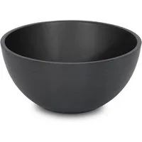 Spetebo Pflanzschale Pflanzschale aus EcoStone rund schwarz - Ø 35 cm (Stück, 1 St., Blumentopf), Blumenkübel aus recyceltem Material