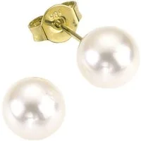 Fascination by Ellen K. Paar Ohrstecker Gold 585 Akoya-Perle 6,5-7mm