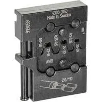 Modul-Einsatz für Flachsteckhülsen 4,8, Crimpzange schwarz, (8140-10) für Crimp-Zange modular 8140