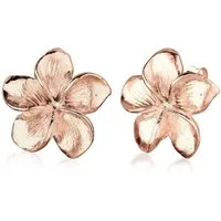 Elli Paar Ohrstecker Frangipani Blüte Blume Filigran 925 Silber, Frangipani Blüte