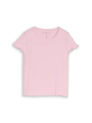 tom tailor kids - Pointelle T-Shirt aus Baumwolle cold pink - Gr. - 164