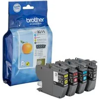Brother 1 Sparpack: Tintenpatronen LC-3211 BK/C/M/Y Tintenpatrone (4 Farben (LC-3211BK, LC-3211C, LC-3211M, LC-3211Y)