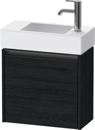 Duravit Ketho.2 Waschtischunterbau wandhängend Eiche Schwarz Matt 484x238x440 mm - K25072L16160000 K25072L16160000