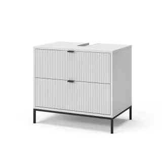 Vicco Waschbeckenunterschrank, Weiß, Holzwerkstoff, 3 Schubladen, Rechteckig, 70x63x45.1 cm, Badezimmer, Badezimmerschränke, Waschbeckenunterschränke