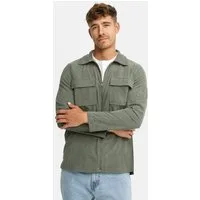 Indicode Langarmhemd Herren INNemoto Zip Herrenhemd Langarm Leichtes Zip-Hemd mit Brusttaschen