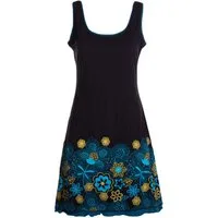 Vishes Tunikakleid Damen Longshirt-Kleid armlos Mini-Kleid Tunika-Kleid Shirtkleid Boho, Goa, Hippie Style