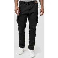 Indicode Cargohose Herren Mathen Cargo Hose Herrenhose aus elastischer Baumwoll-Qualität, inkl. Gürtel