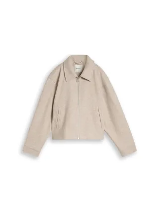 Denim Tom Tailor - Übergangsjacke mit Kragen atmosphere beige melange - Gr. - XL