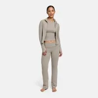 cfab (creamy fabrics) Loungehose Cotton Flared Bootcut Leggings-Ash Grey-L (1-tlg)