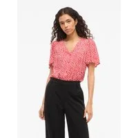 Vila Hemdbluse VIGRACE V-NECK S/S SHIRT - NOOS