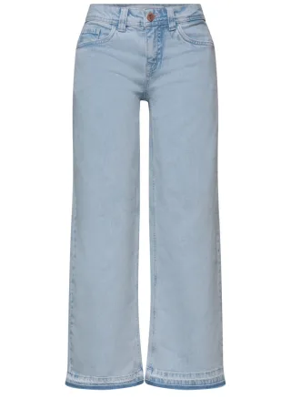 Street One - Wide Leg Jeans im Culotte-Schnitt blau - Gr. - 28
