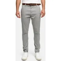 Indicode Chinohose Herren INPilli Regular-Fit Baumwollhose mit schmaler Passform mit praktischem, integriertem Gürtel