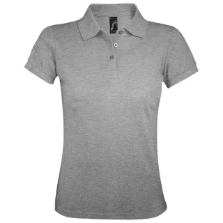 SOLs Womens/Ladies Prime Pique Polo Shirt (Grau meliert)