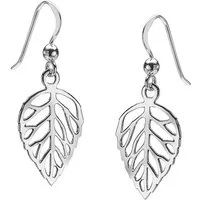 Materia Paar Ohrhänger Damen Silber Blatt filigran SO-17, 925 Sterling Silber