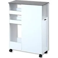 KESPER® Küchenwagen Nischenregal, weiß, FSC, (1 St), mit 1 Mülleimer