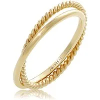 Elli Fingerring Wickelring Klassik Fein Gedreht Schmuck Geschenk 925 Silber