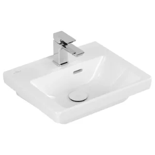 Villeroy und Boch Subway 3.0 Handwaschbecken 4370FK01 45x37cm, mit Hahnloch/mit Überlauf, weiß
