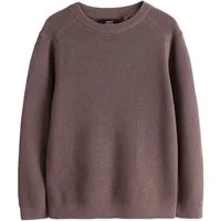Next Rundhalspullover Strickpullover mit Rundhalsausschnitt ohne Hirsch (1-tlg)