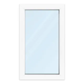 Fenster 60x100 cm, Kunststoff Profil aluplast IDEAL® 4000, Weiß, 600x1000 mm, einteilig festverglast, 2-fach Verglasung, individuell konfigurieren