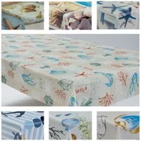 laro Tischdecke Wachstuchtischdecke Meereswelt PVC Eckig